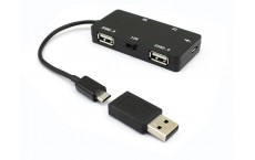 Cáp Micro USB OTG 2 port tích hợp đầu đọc thẻ, có hỗ trợ sạc